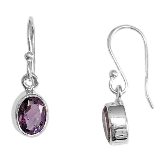 Boucles d’oreilles améthyste en argent massif 925