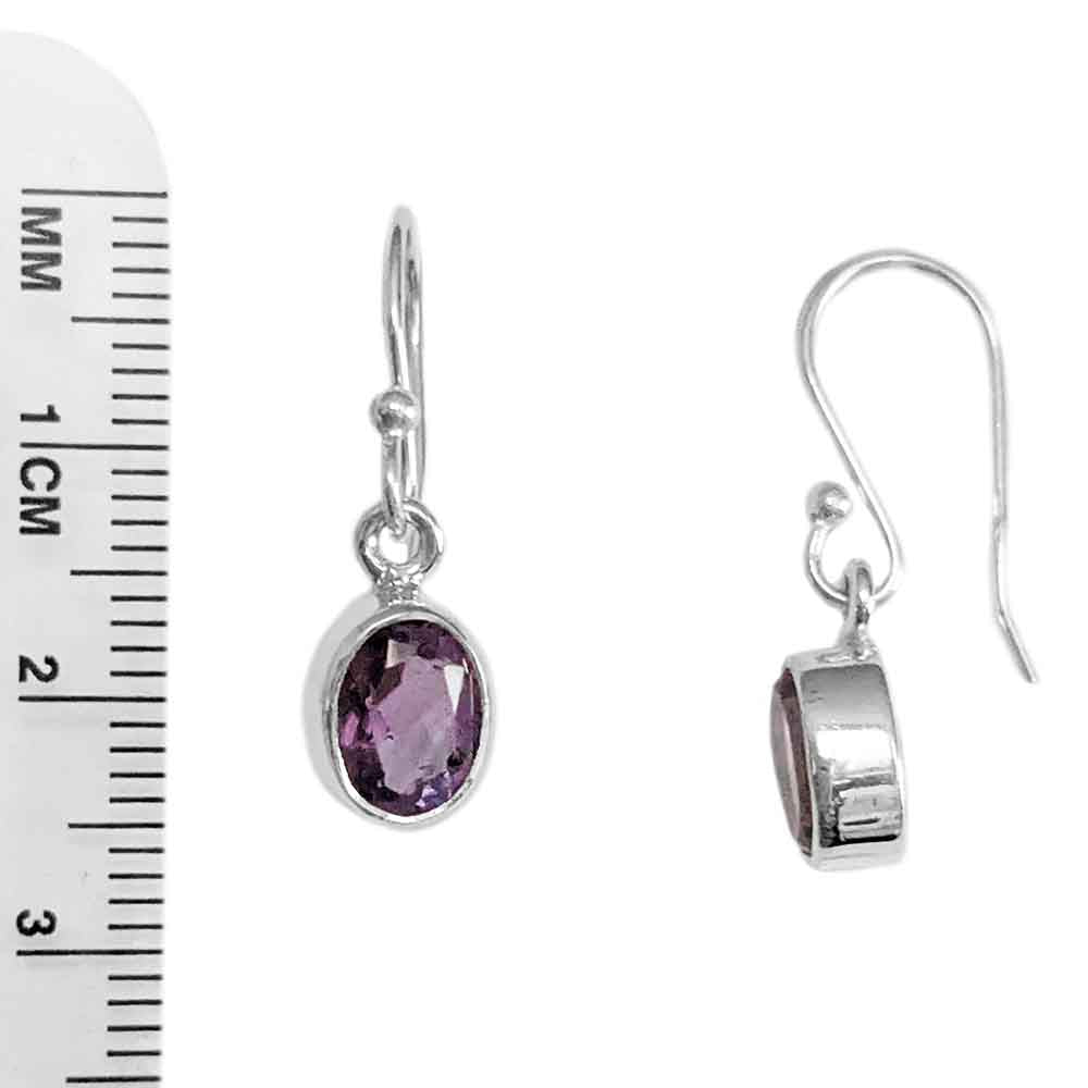 Boucles d’oreilles améthyste en argent massif 925