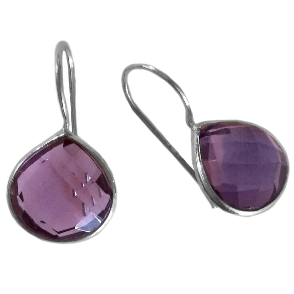 Amethyst sterling silver earrings