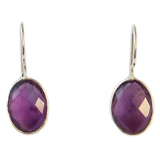 Amethyst sterling silver earrings