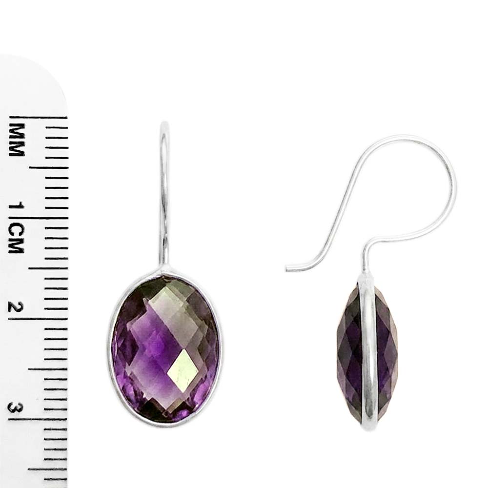 Amethyst sterling silver earrings