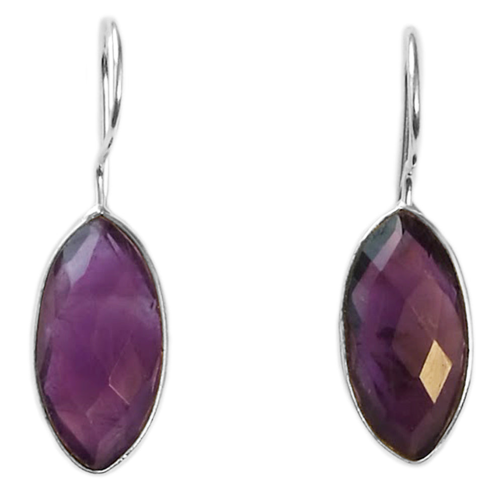 Amethyst sterling silver earrings