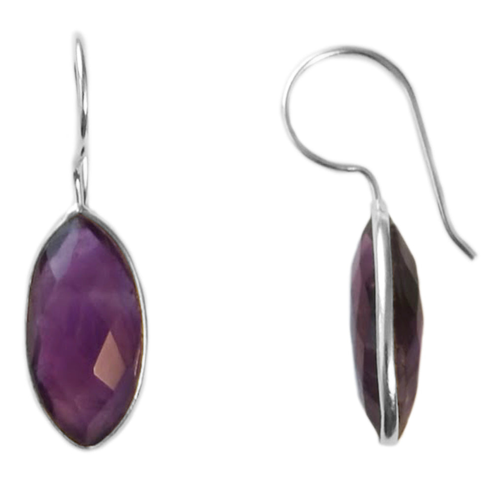 Amethyst sterling silver earrings