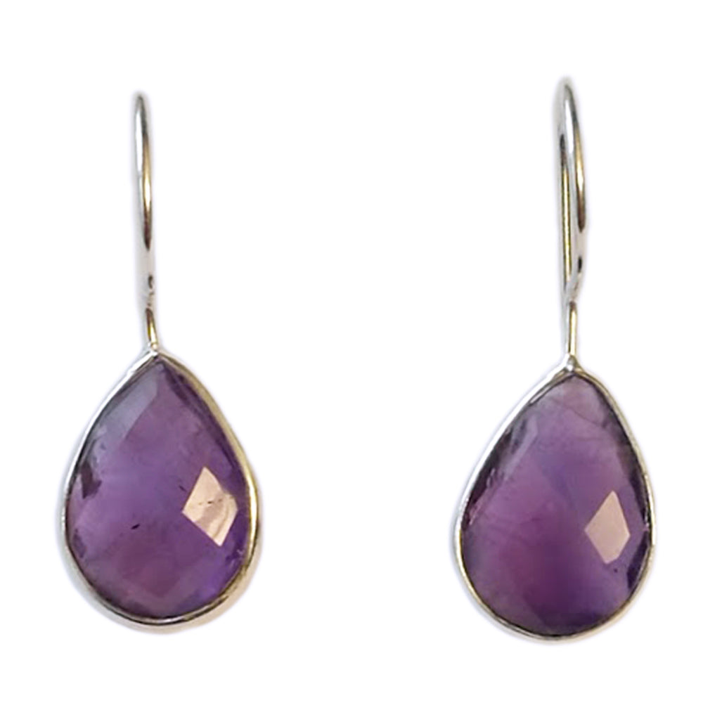 Amethyst sterling silver earrings