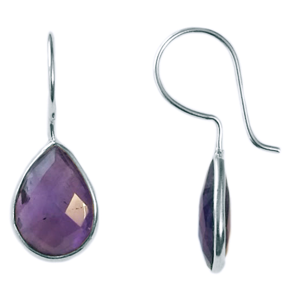 Amethyst sterling silver earrings