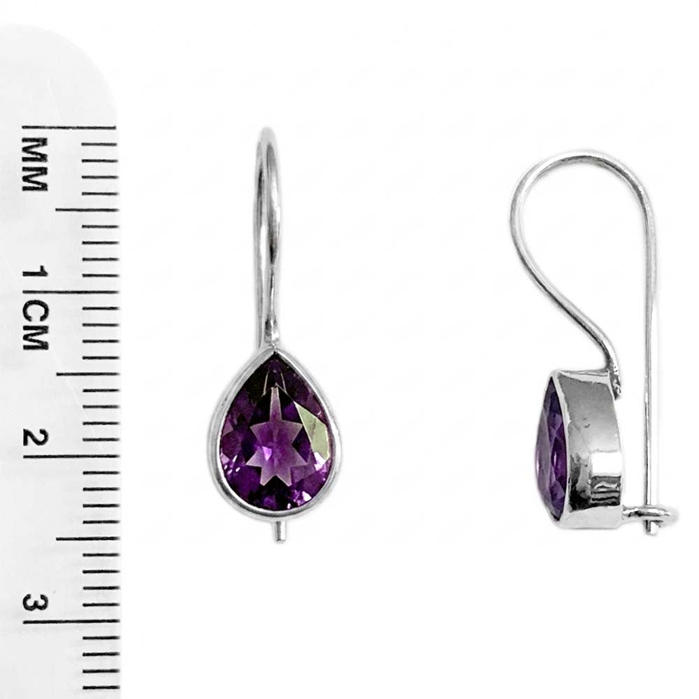 Amethyst sterling silver earrings