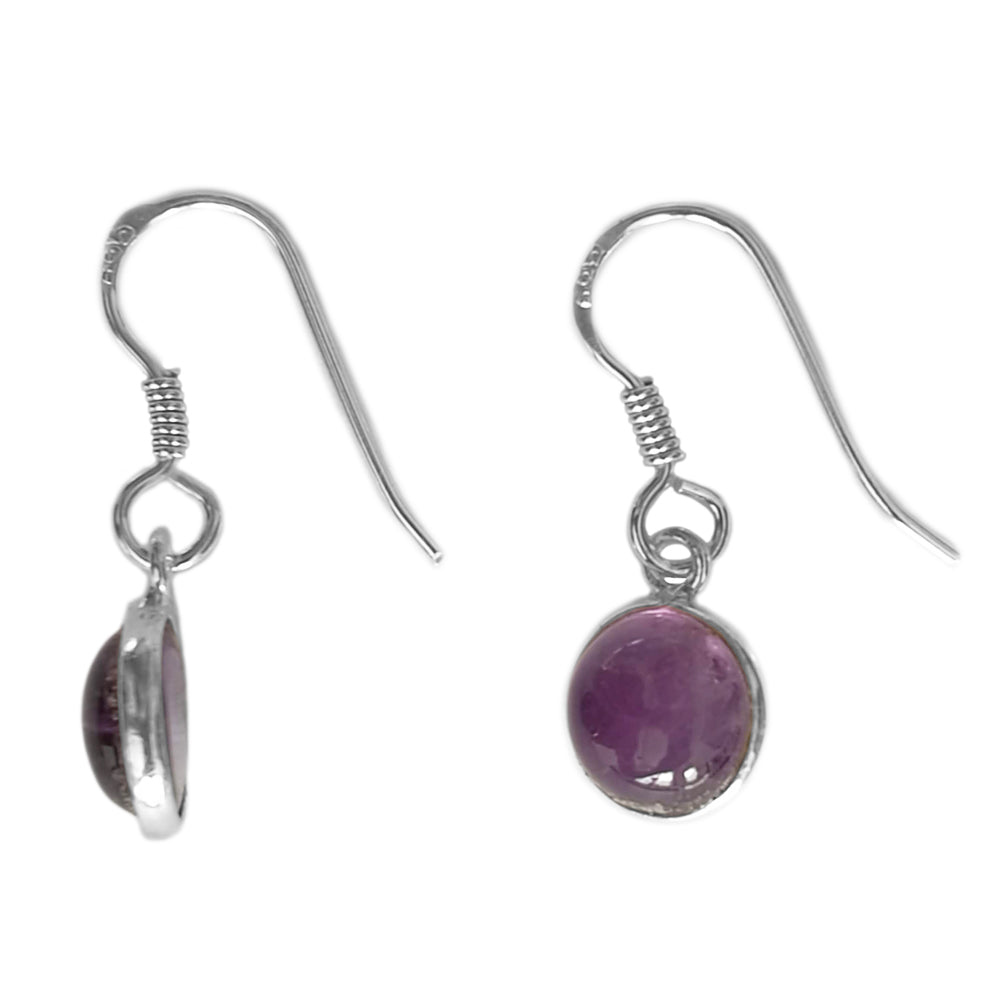 Boucles d’oreilles améthyste en argent massif 925