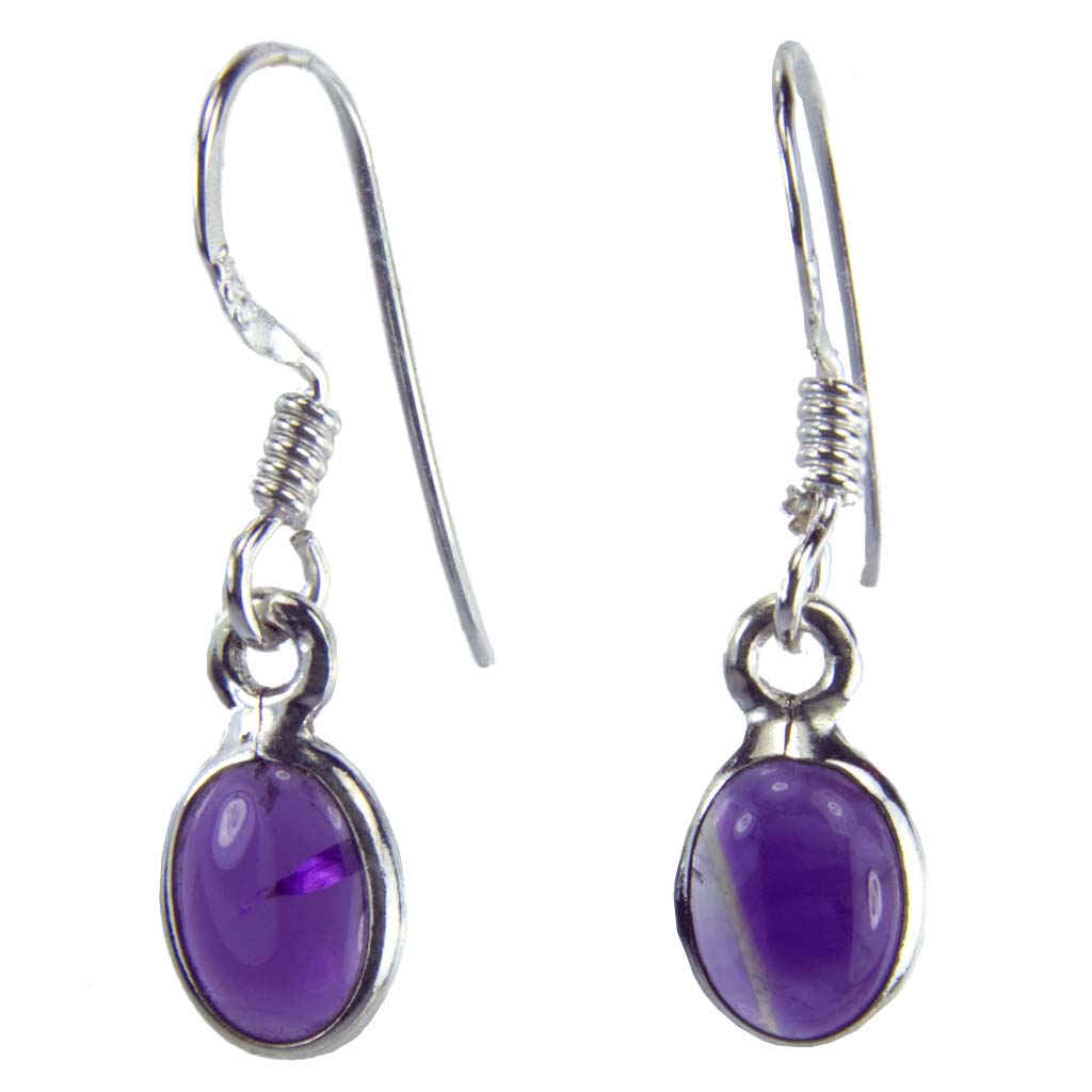 Amethyst sterling silver earrings