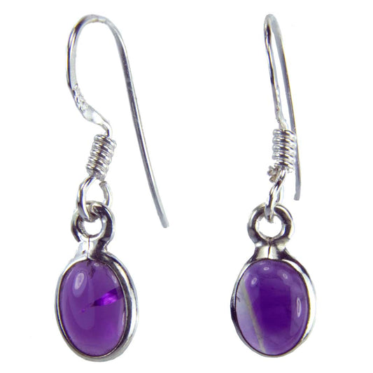 Amethyst sterling silver earrings