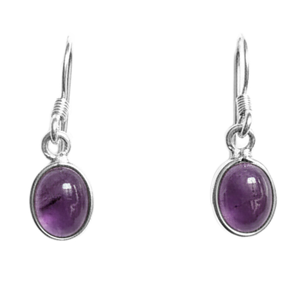 Boucles d’oreilles améthyste en argent massif 925