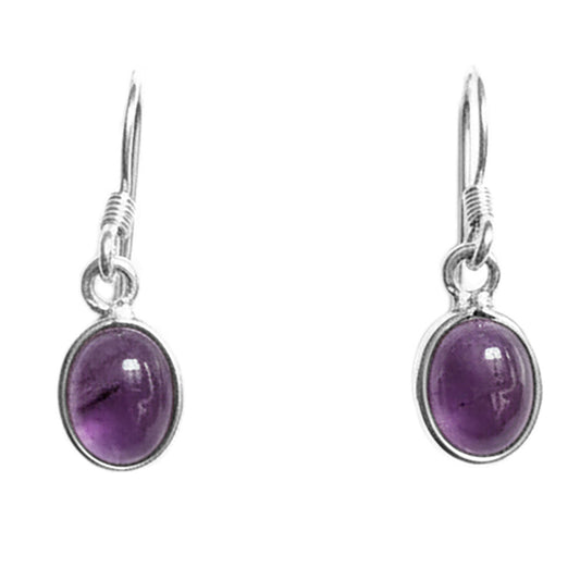 Boucles d’oreilles améthyste en argent massif 925