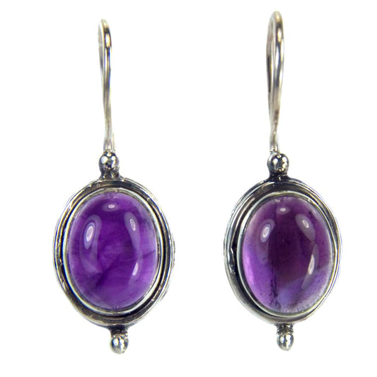 Amethyst sterling silver earrings