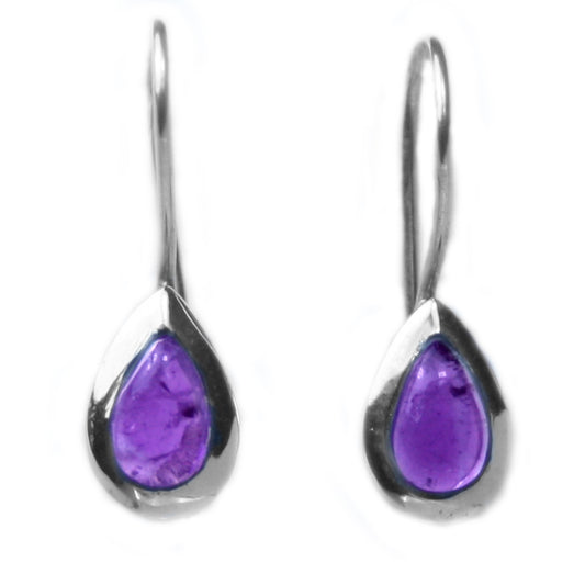 Amethyst sterling silver earrings