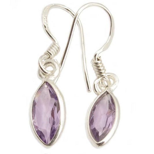 Amethyst sterling silver earrings