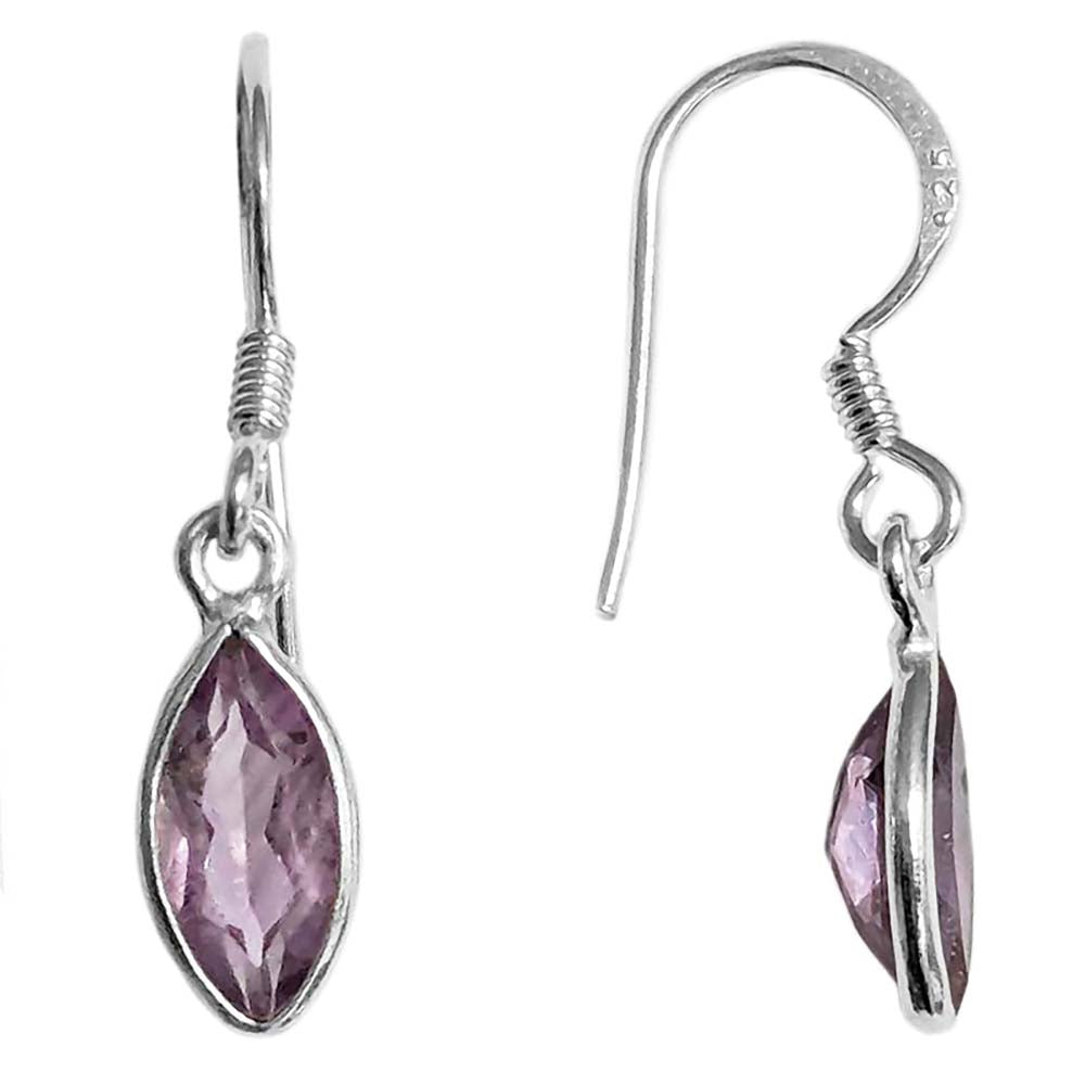 Amethyst sterling silver earrings