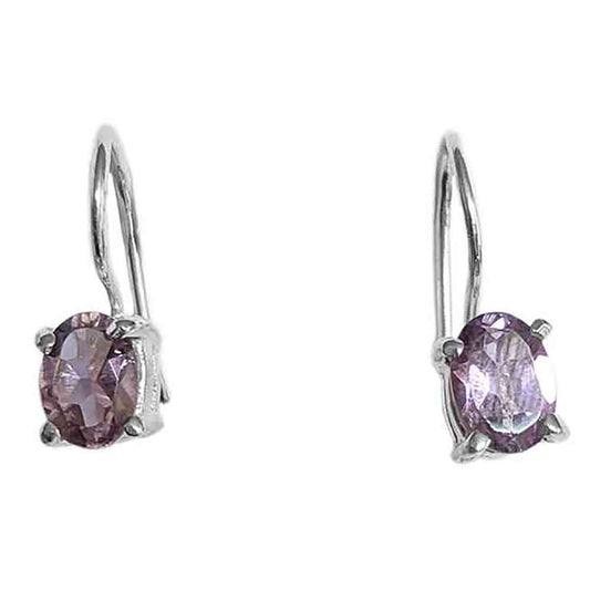 Boucles d’oreilles améthyste en argent massif 925