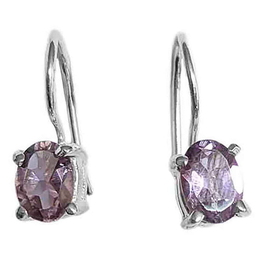 Boucles d’oreilles améthyste en argent massif 925