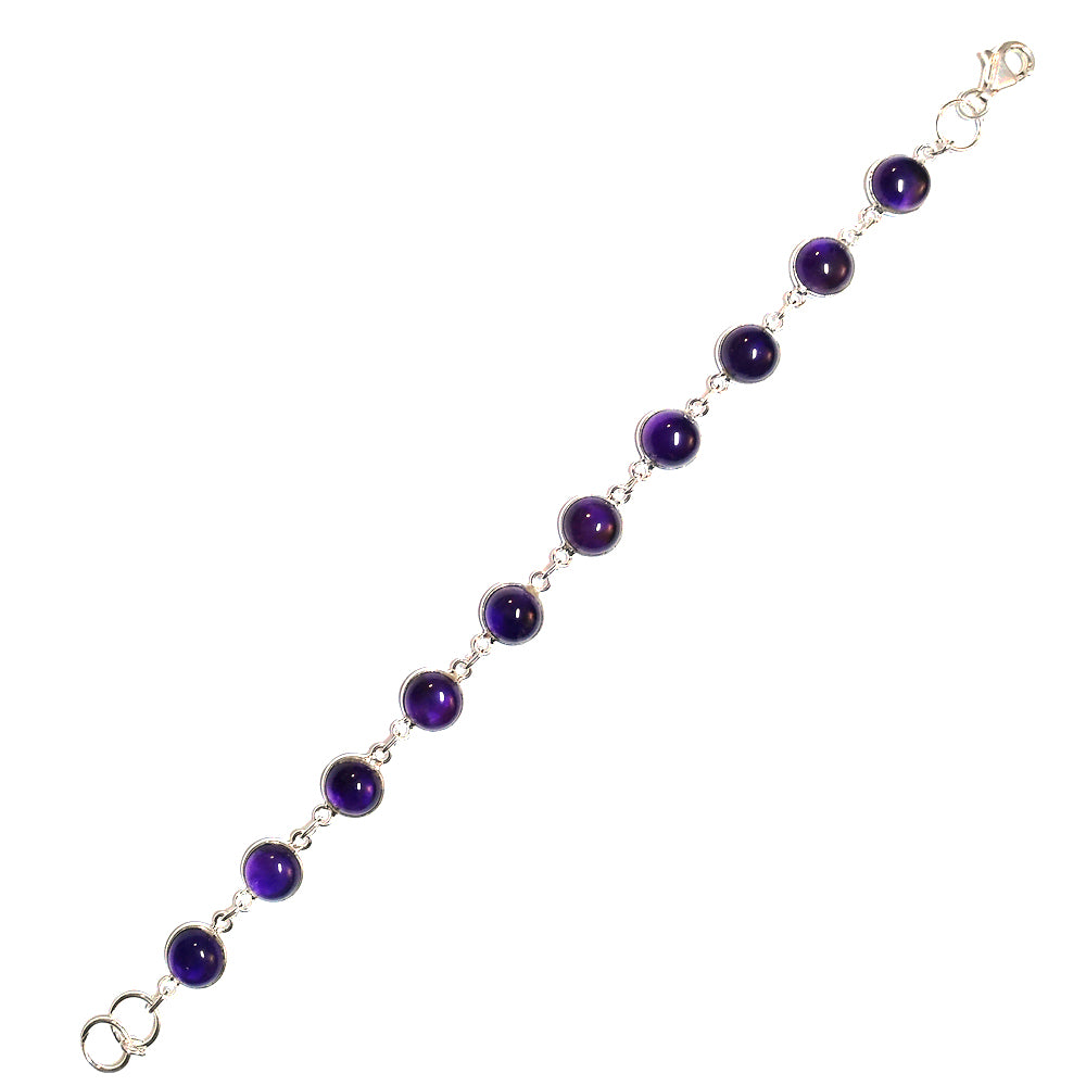 Amethyst bracelet in sterling silver 925