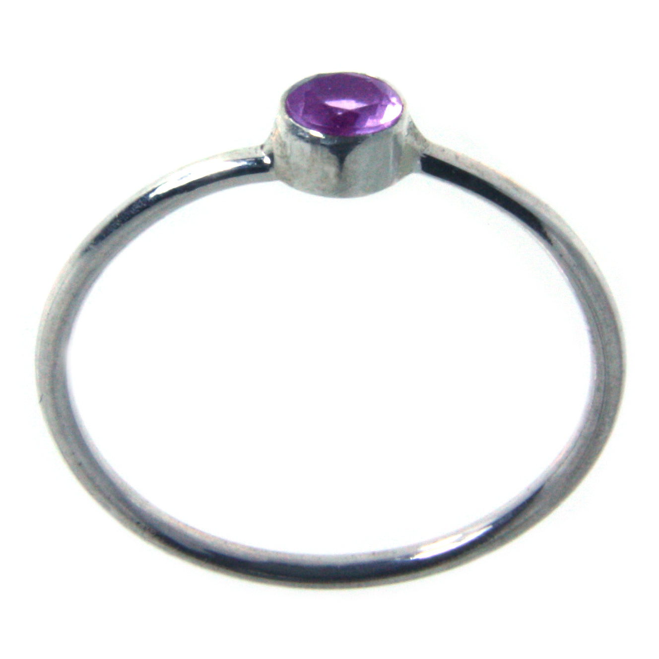 Bague améthyste en argent massif 925 - Taille 52