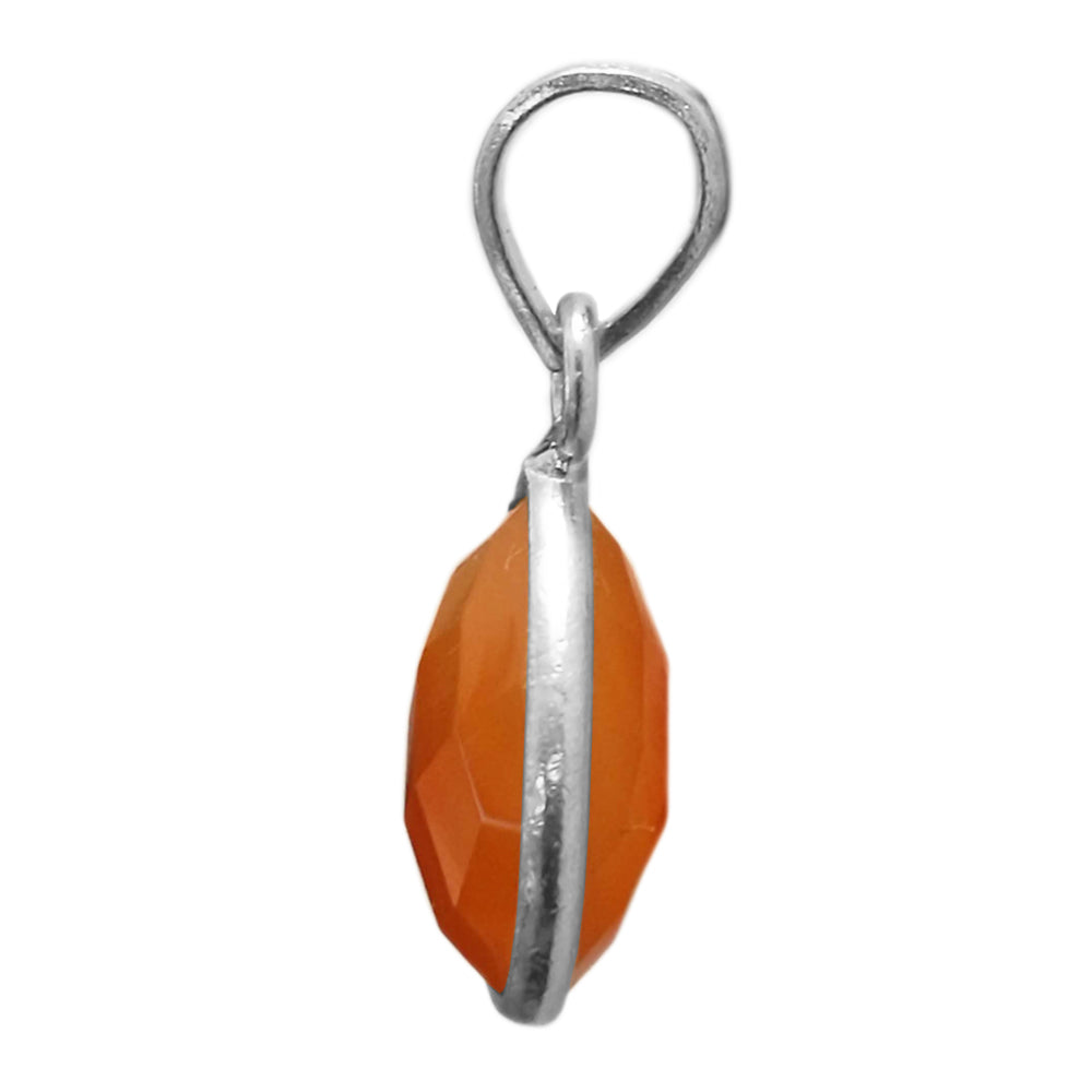 Carnelian sterling silver pendant