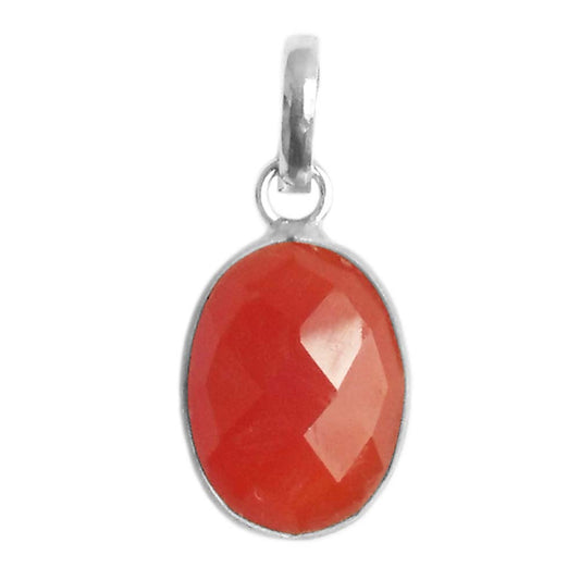 Carnelian pendant in sterling silver 925