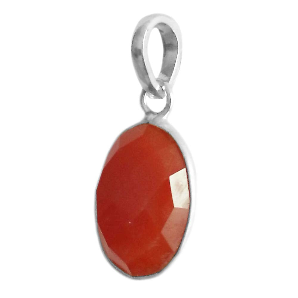 Carnelian pendant in sterling silver 925