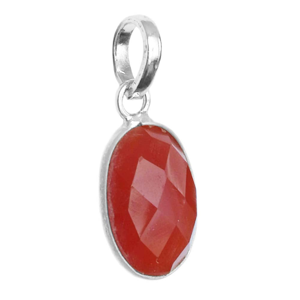 Carnelian pendant in sterling silver 925