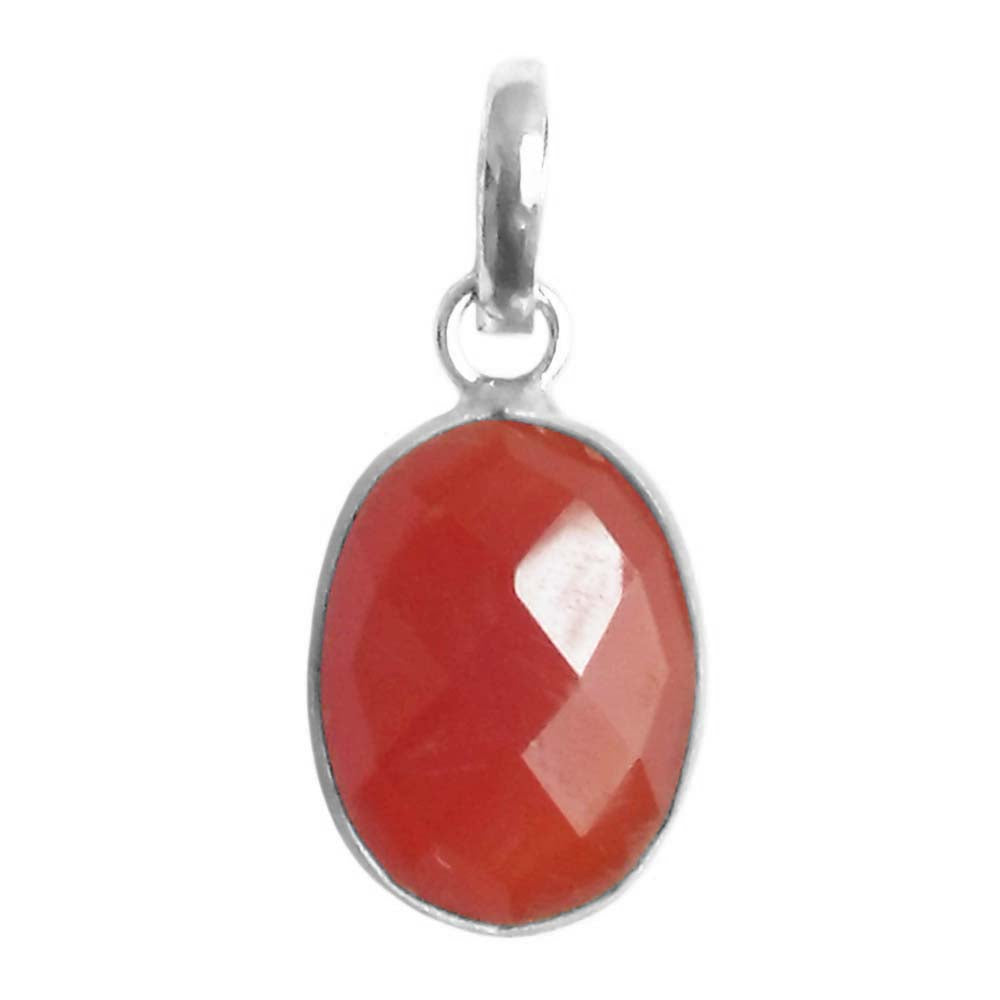 Carnelian pendant in sterling silver 925