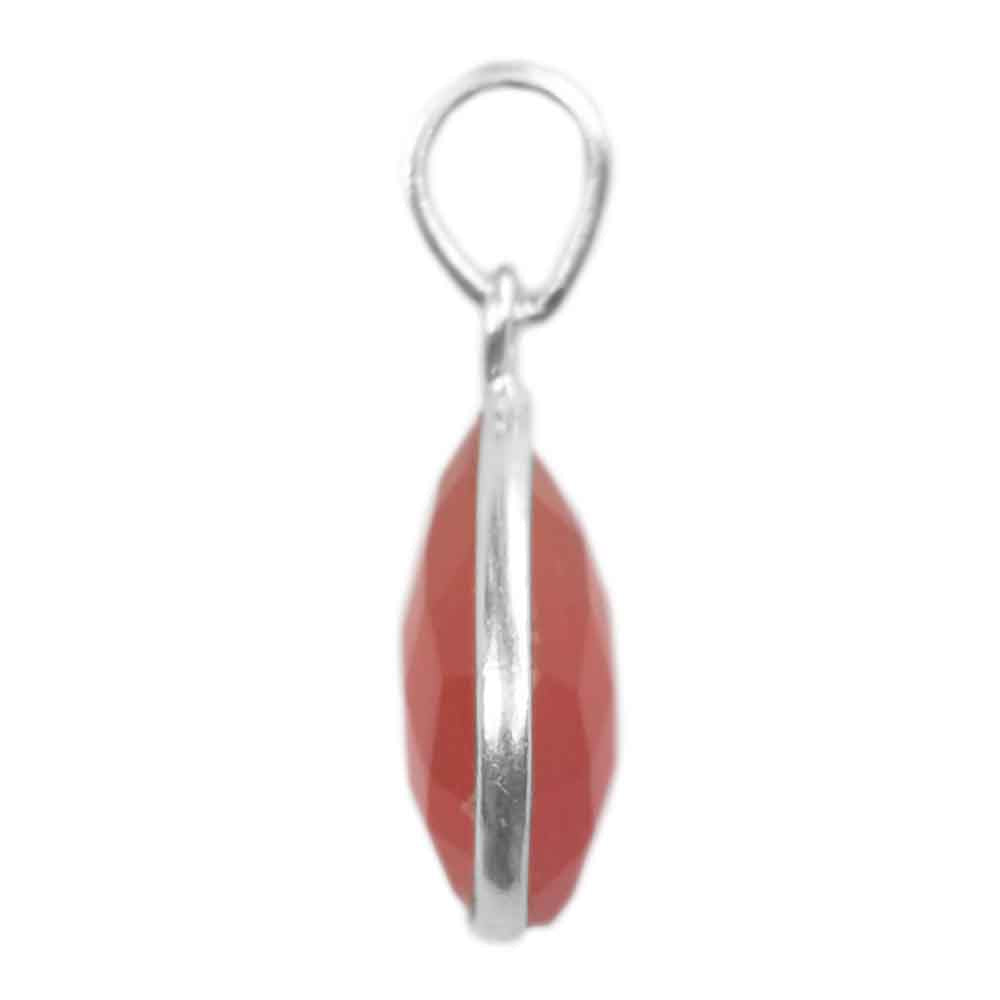 Carnelian sterling silver pendant