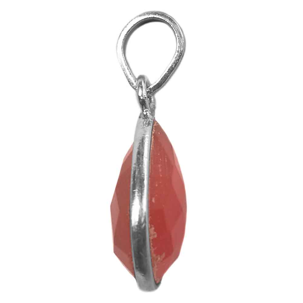 Carnelian sterling silver pendant