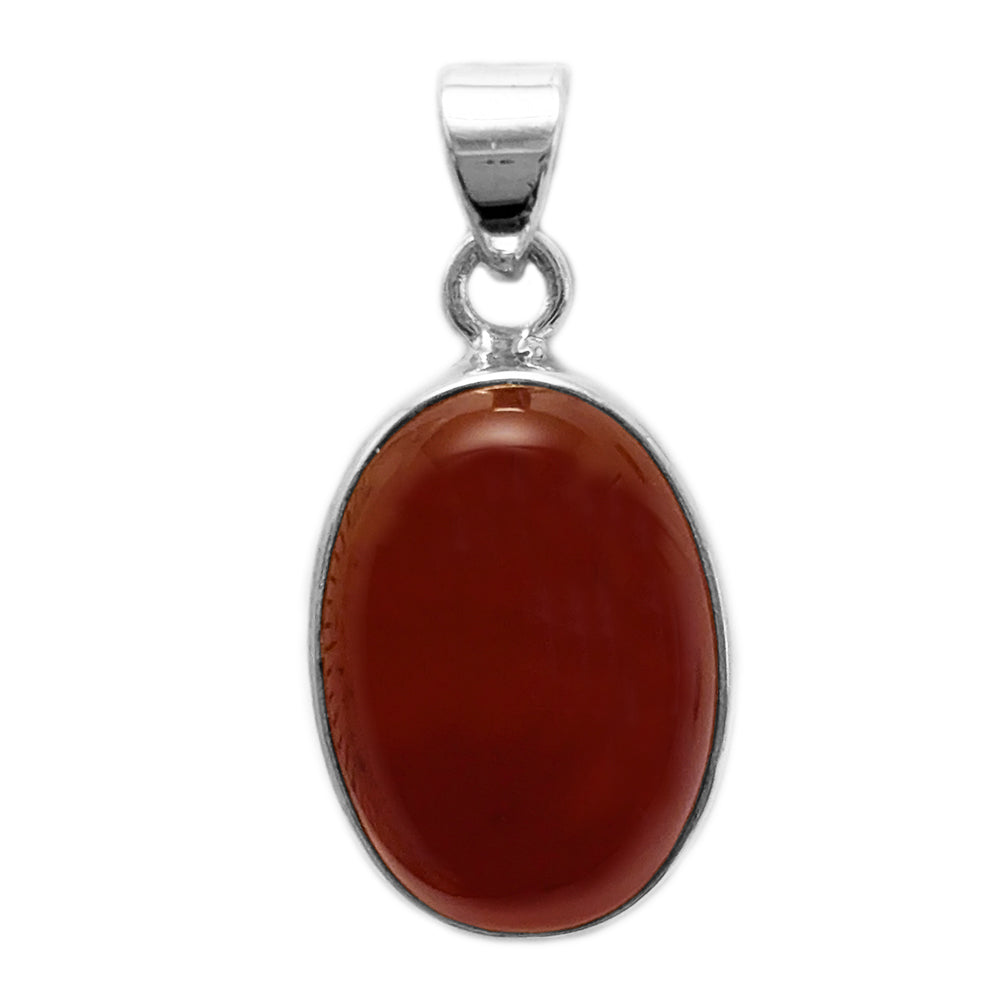 Pendentif cornaline en argent massif 925
