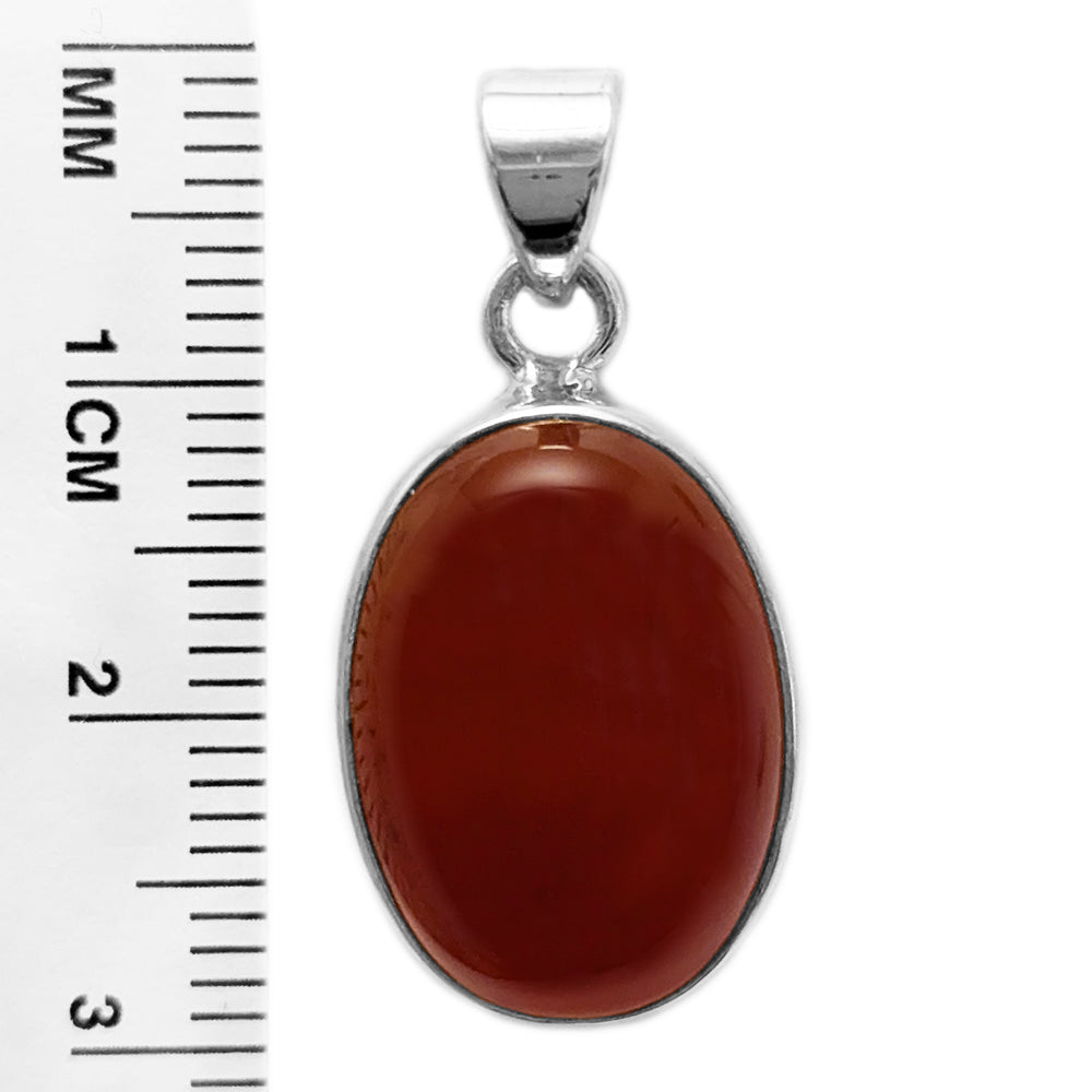 Pendentif cornaline en argent massif 925