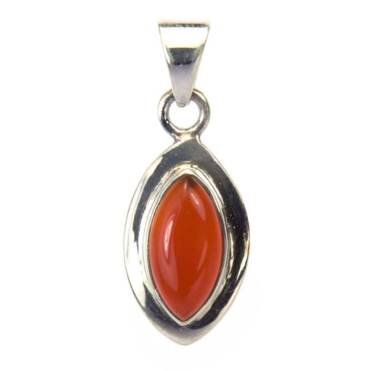 Carnelian pendant in sterling silver 925