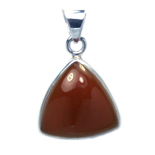 Carnelian sterling silver pendant