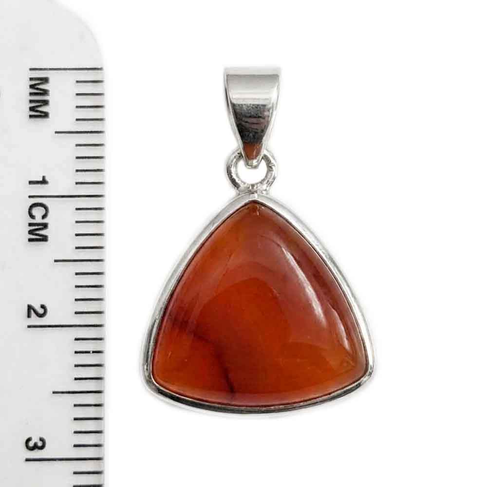 Carnelian sterling silver pendant