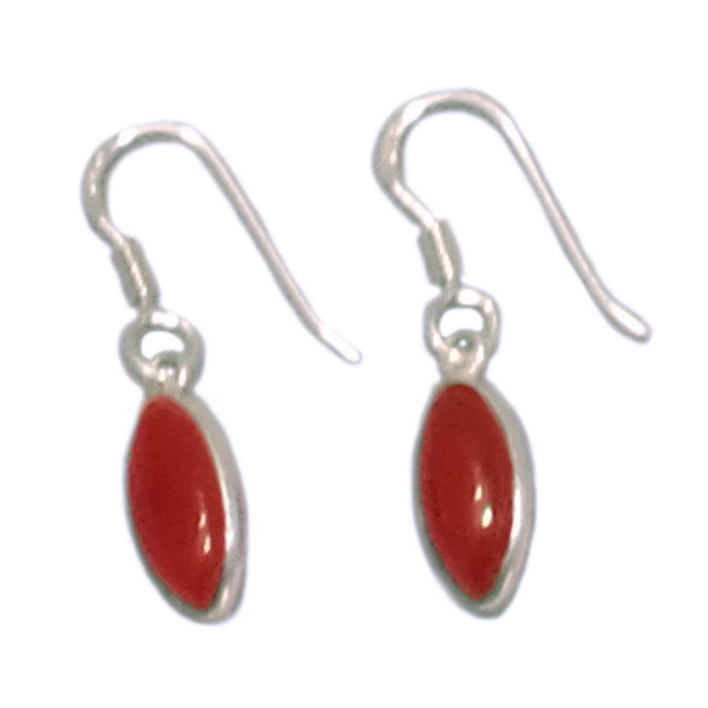 Boucles d’oreilles cornaline en argent massif 925