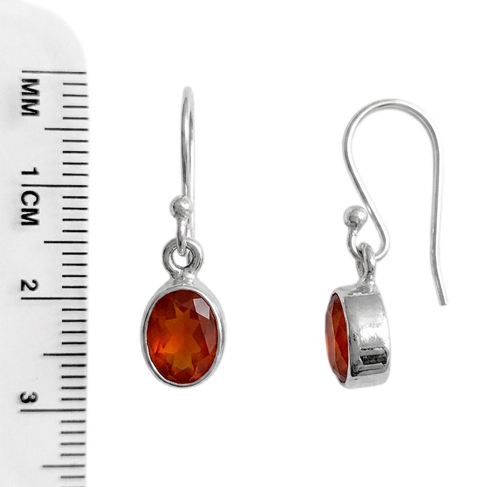 Carnelian sterling silver earrings
