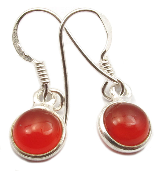 Carnelian sterling silver earrings