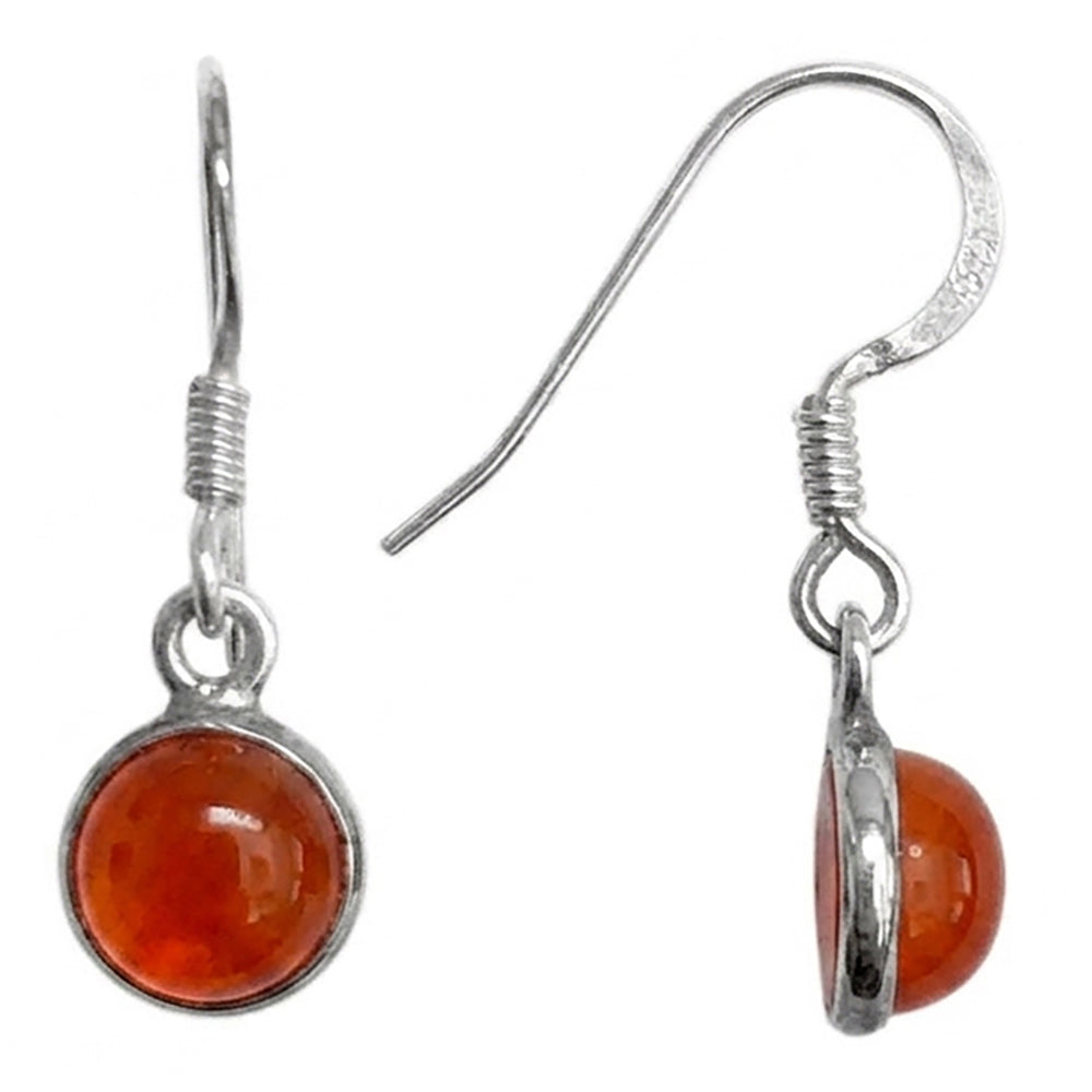Carnelian sterling silver earrings