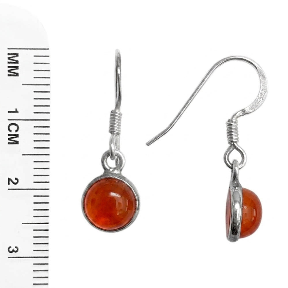 Carnelian sterling silver earrings
