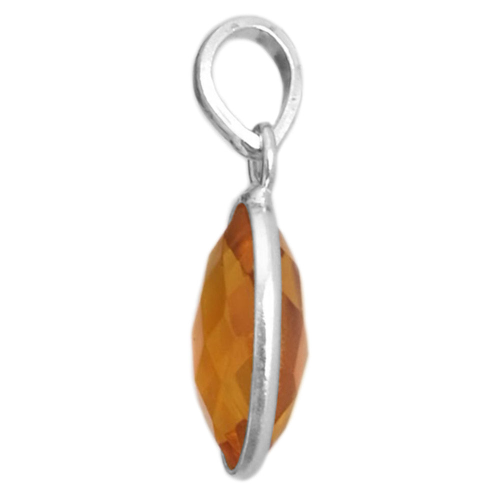 Pendentif citrine en argent massif 925