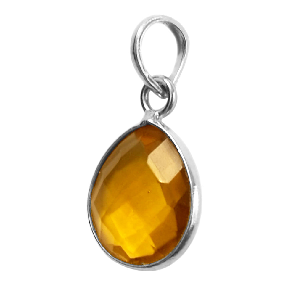 Pendentif citrine en argent massif 925