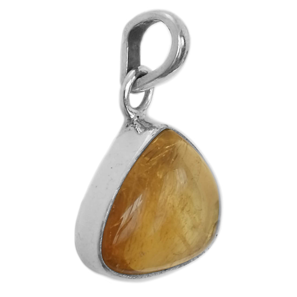 Pendentif citrine en argent massif 925