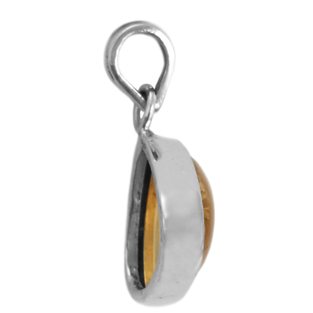 Pendentif citrine en argent massif 925