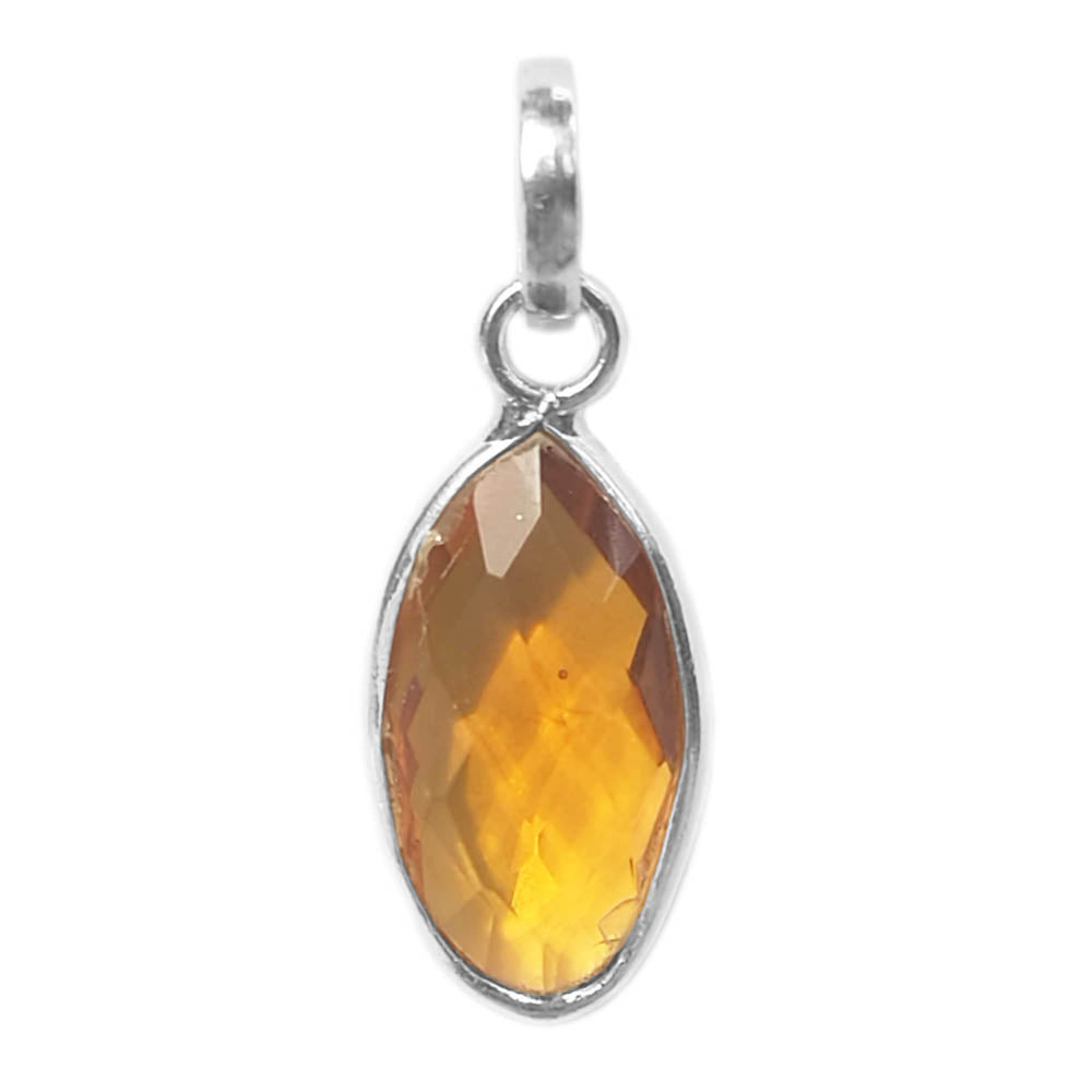 Citrine sterling silver pendant