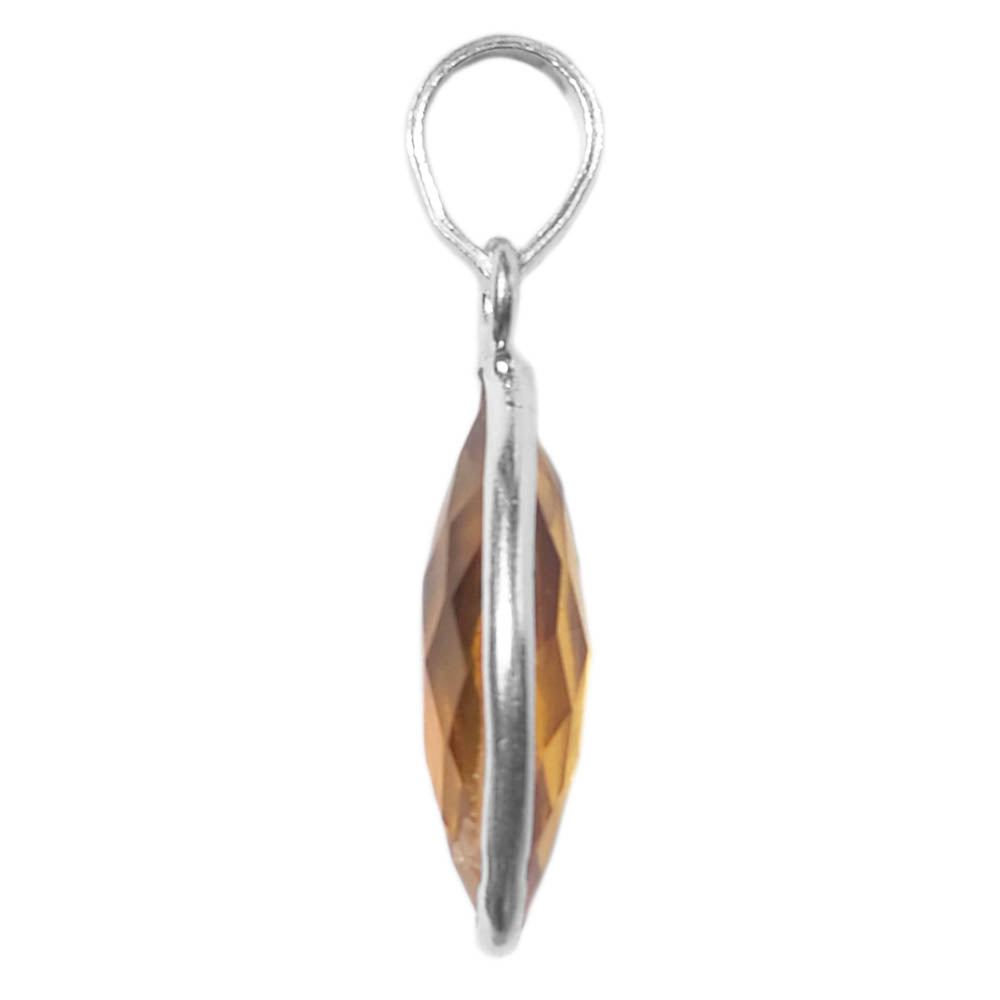 Pendentif citrine en argent massif 925