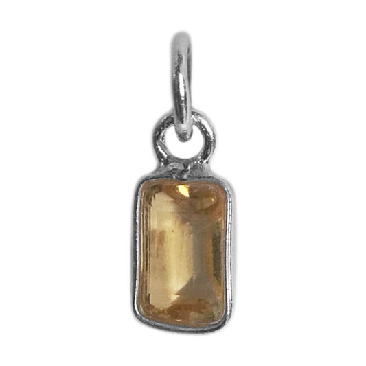 Pendentif citrine en argent massif 925