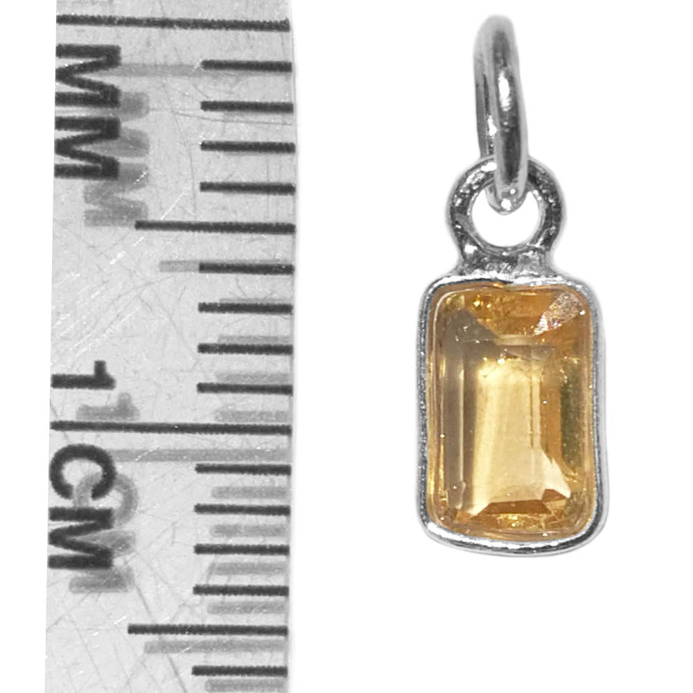 Pendentif citrine en argent massif 925