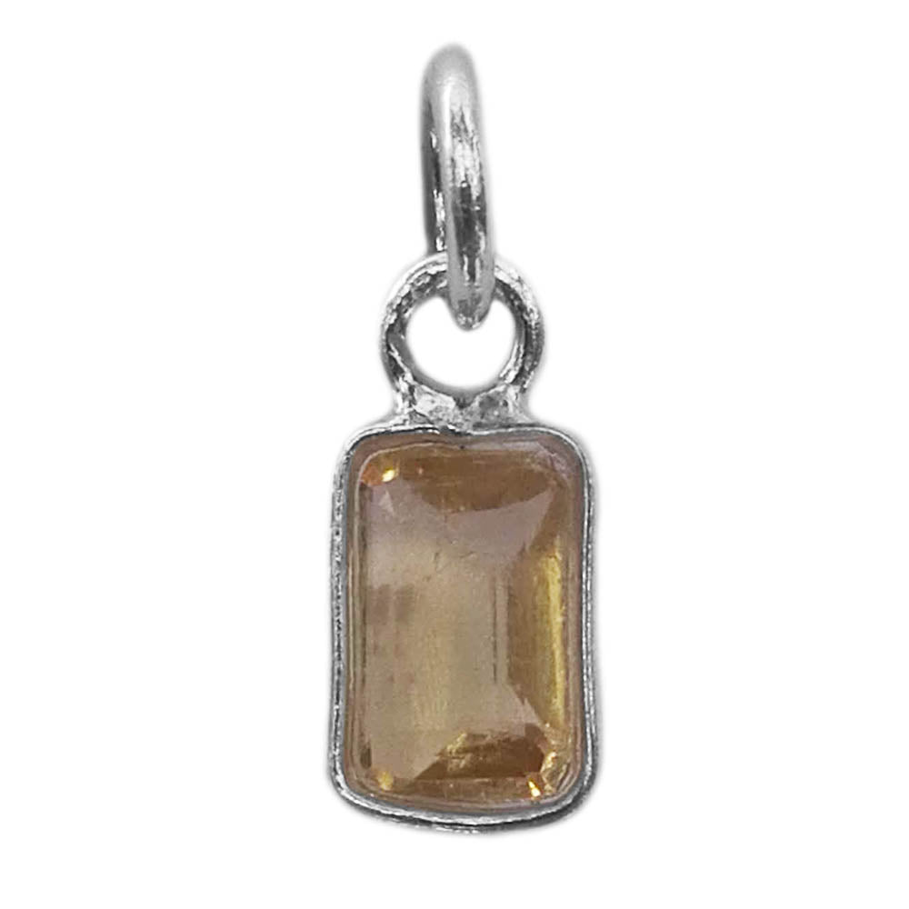 Pendentif citrine en argent massif 925