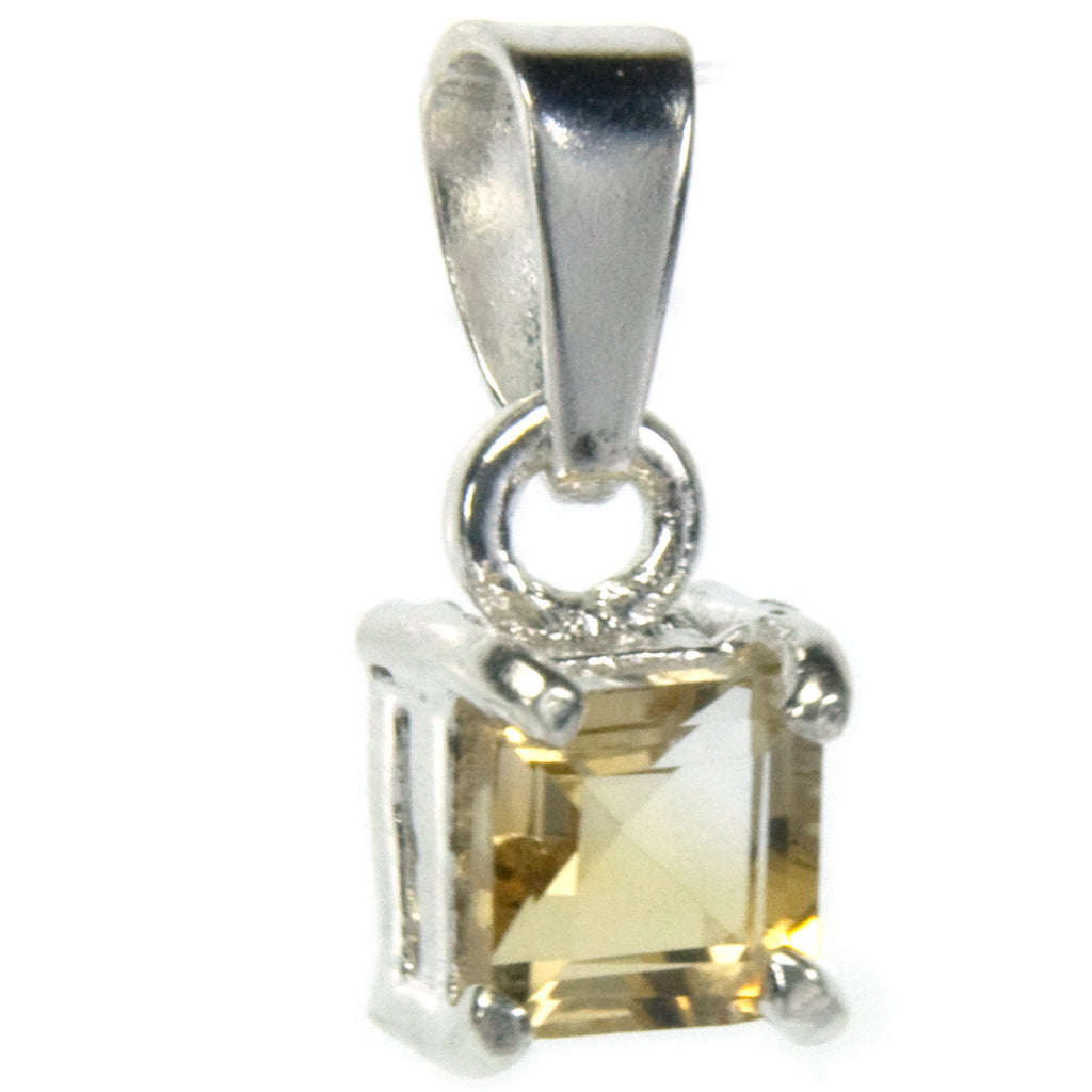 Citrine sterling silver pendant